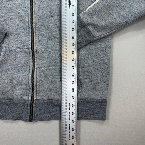 J. Crew Sweater Men's Large Gray Fleece Mock Neck Lined Running Gym Activewear - Picture 3 of 8